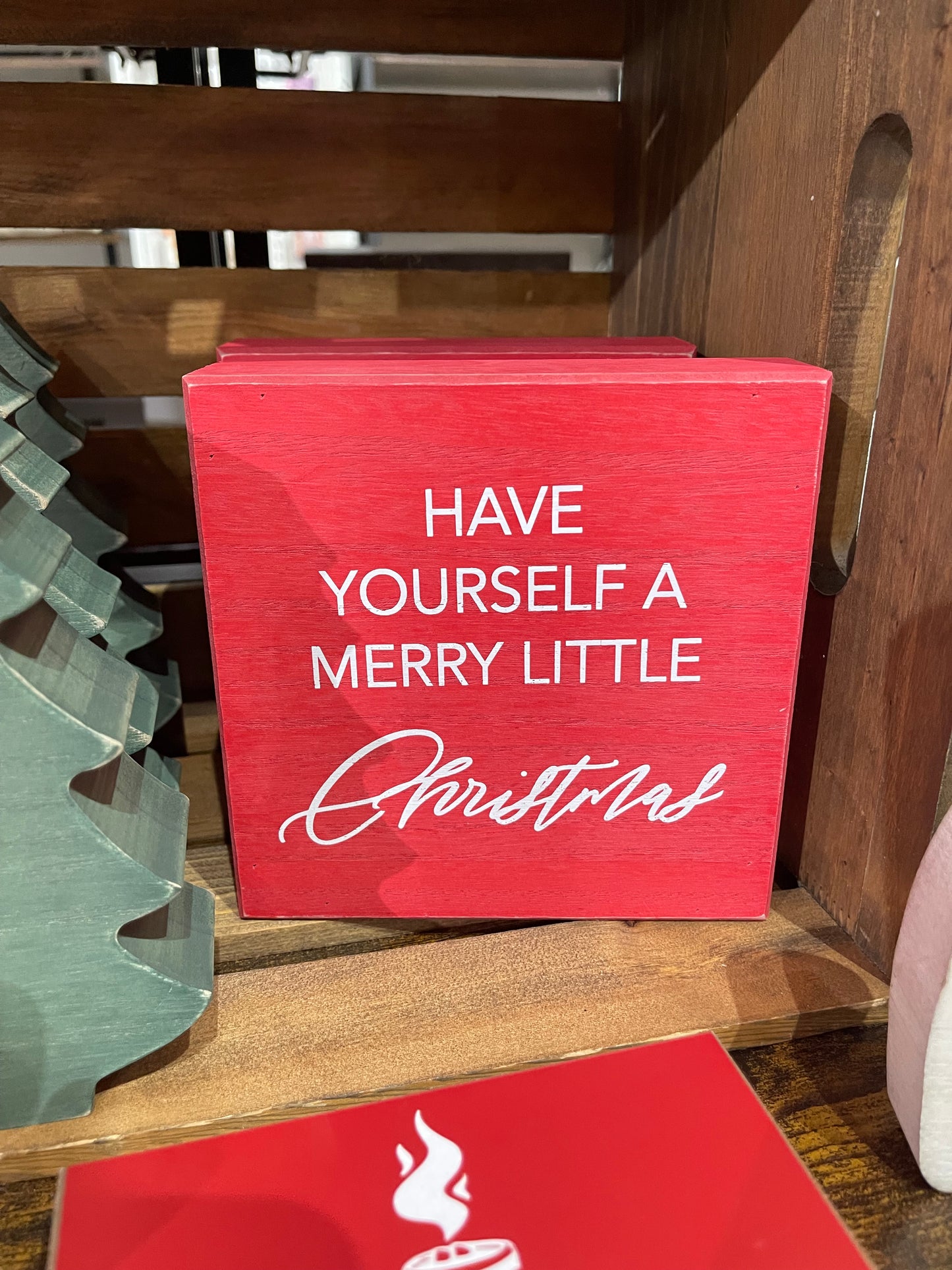 Merry Little Xmas Box Sign