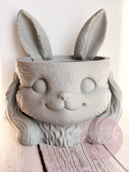 Large Textured Bunny Pot