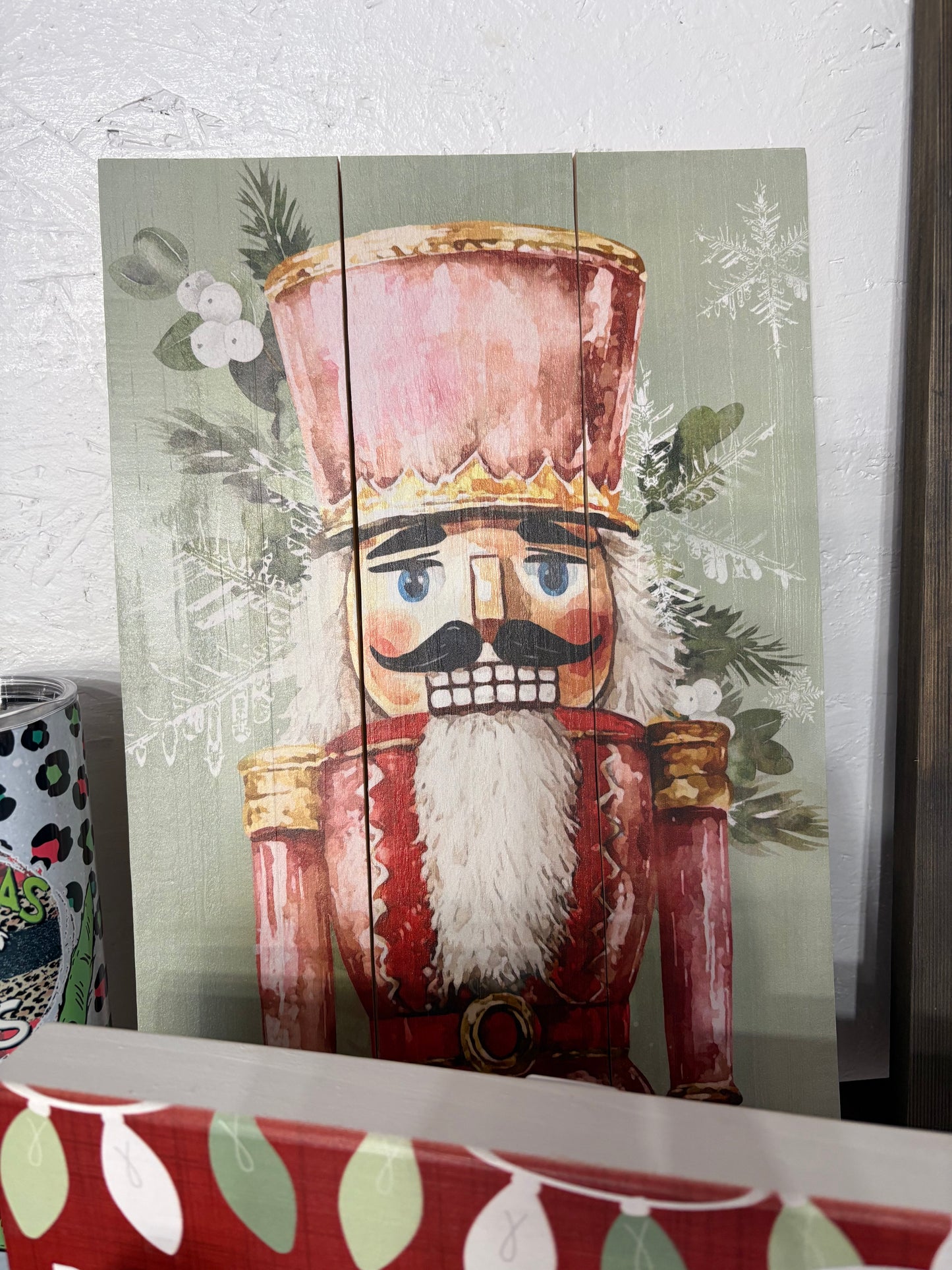 Pink Nutcracker Rustic Pallets Sign