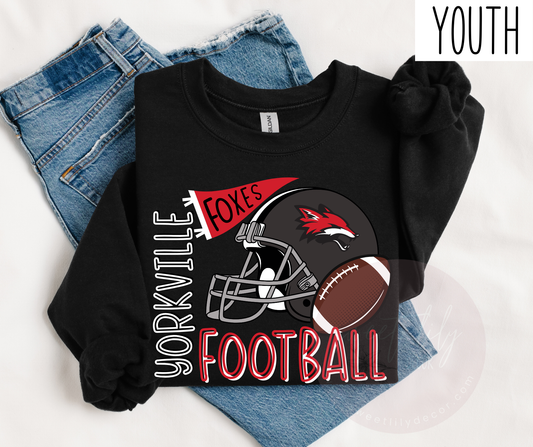YORKVILLE FOOTBALL UNISEX YOUTH TOP