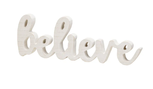 Believe Word Cutout