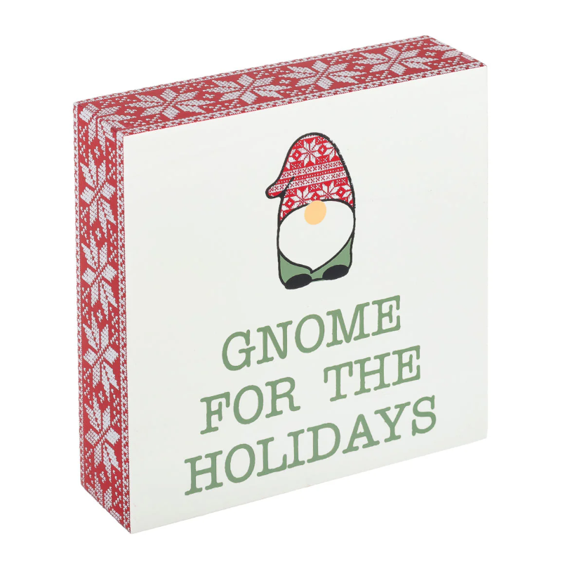 Gnome For The Holidays Red Block