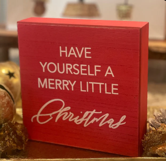 Merry Little Xmas Box Sign