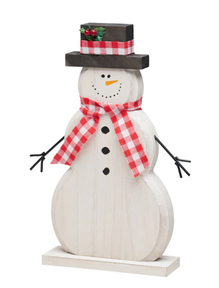 RW CHECK CARVED SNOWMAN