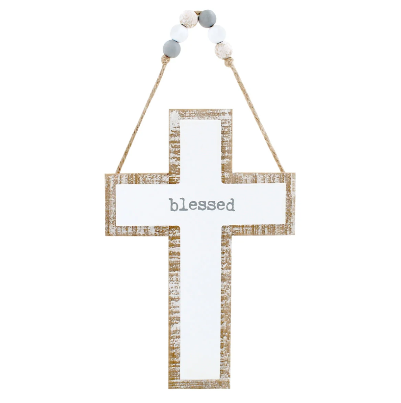 Blessed 3D Cross w/ Beads