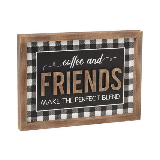 Perfect Blend Framed Wood Sign