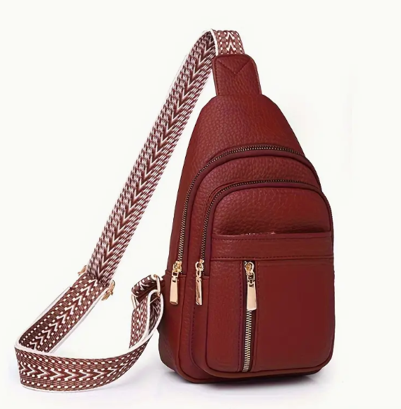 Twin Zipper Crossbody Bag