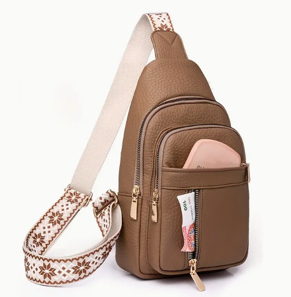 Twin Zipper Crossbody Bag