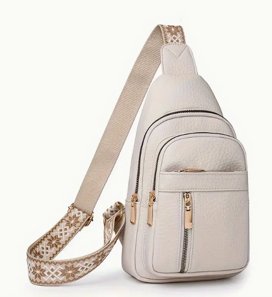 Twin Zipper Crossbody Bag