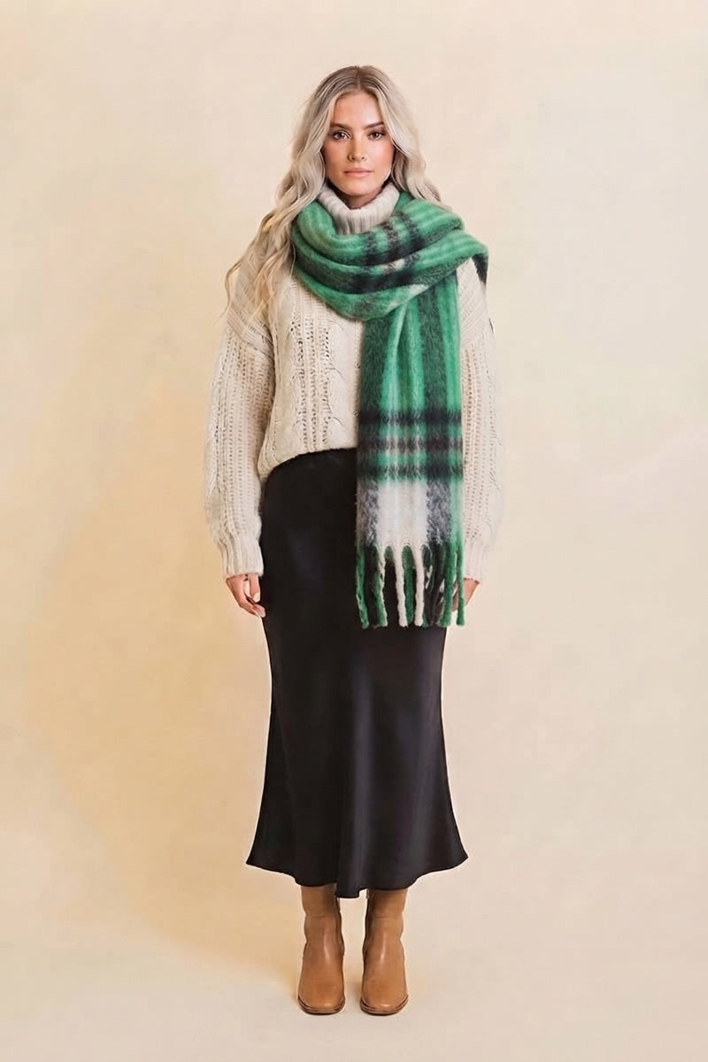 Cozy Oversized Fringe Scarf