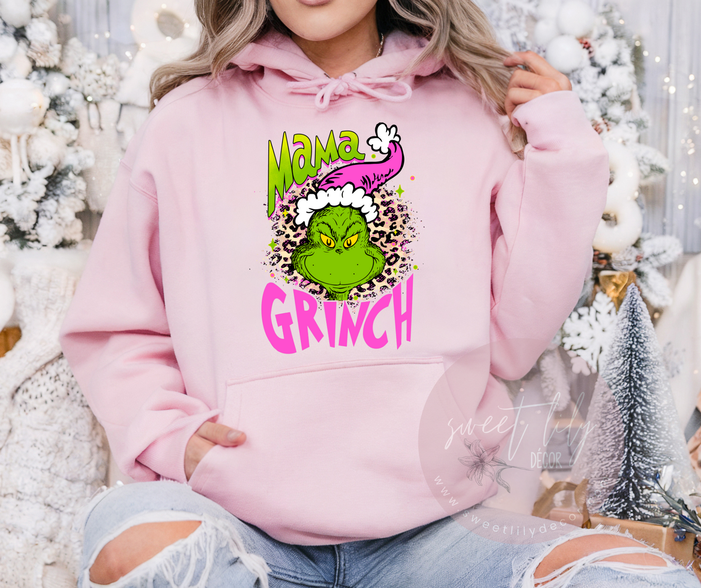 Pink Mama Grinch Unisex Hoodie