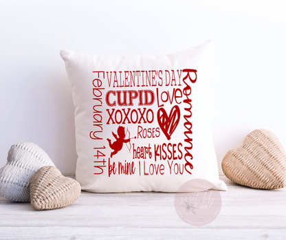 Scattered Valentine Throw Pillow