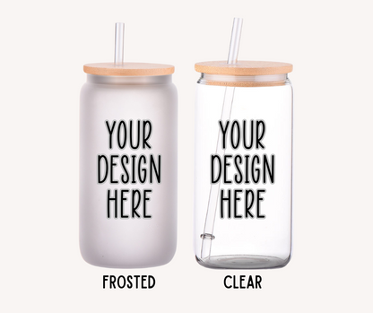 Custom Design 16 oz. Glass Can