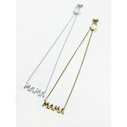 Gold Dipped MAMA Adjustable Bubble Bracelet
