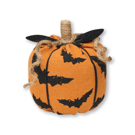 Sm. OB Bat Halloween Fabric Pumpkin