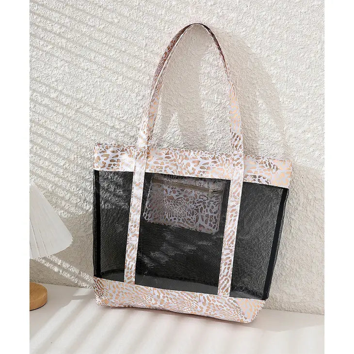 Leopard Mesh Tote