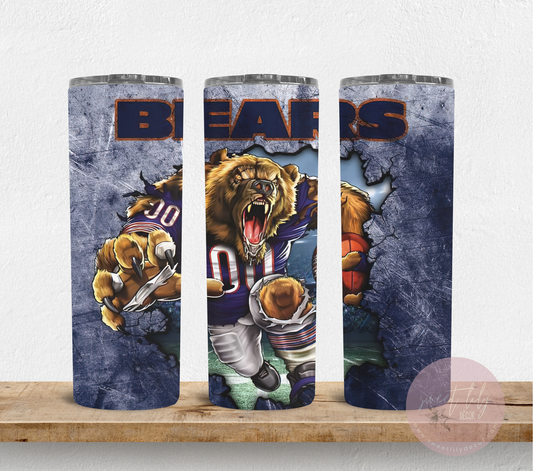 Blue Bears 20 oz. Skinny Tumbler