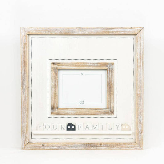 XL Our Family Framed Wood Picture Frame