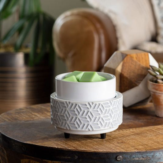 Stone Hexagon 2-in-1 Electric Candle/Wax Warmer