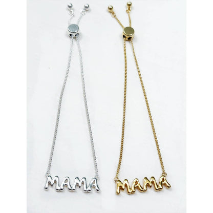 Gold Dipped MAMA Adjustable Bubble Bracelet