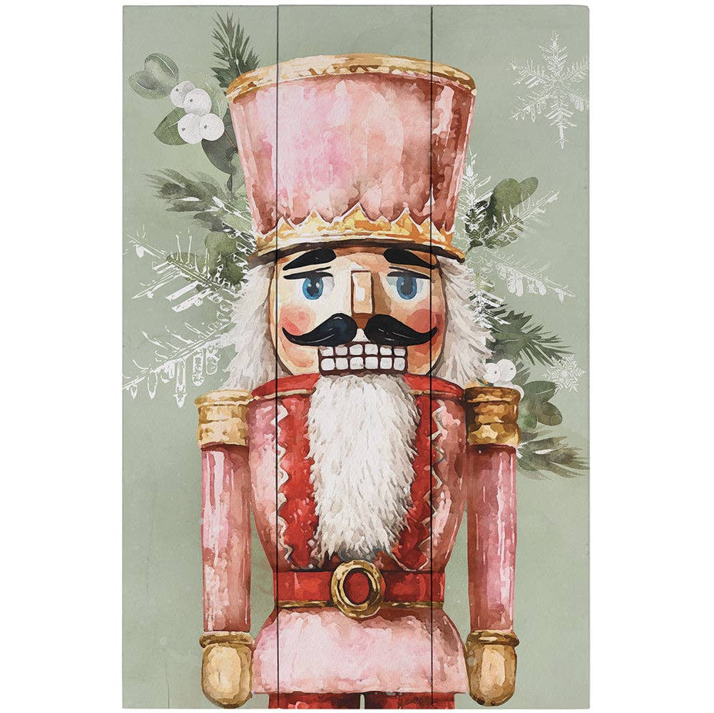 Pink Nutcracker Rustic Pallets Sign