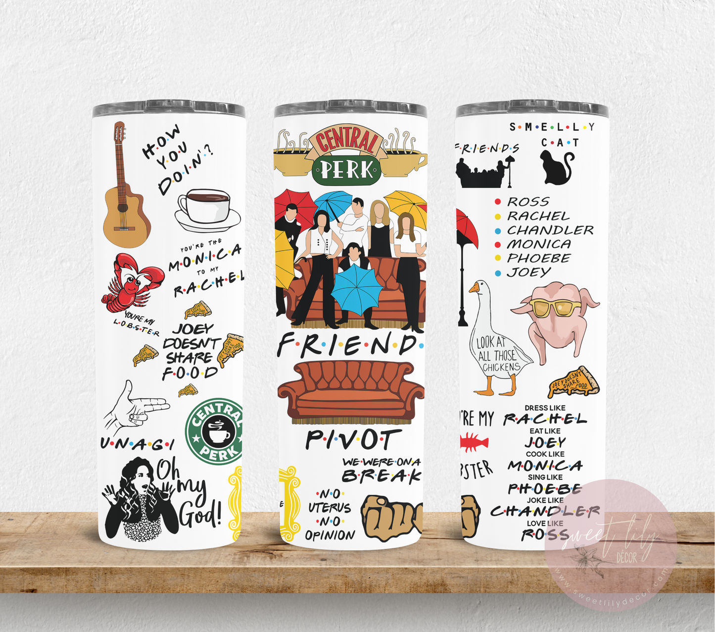 Friends White 20 oz. Skinny Tumbler