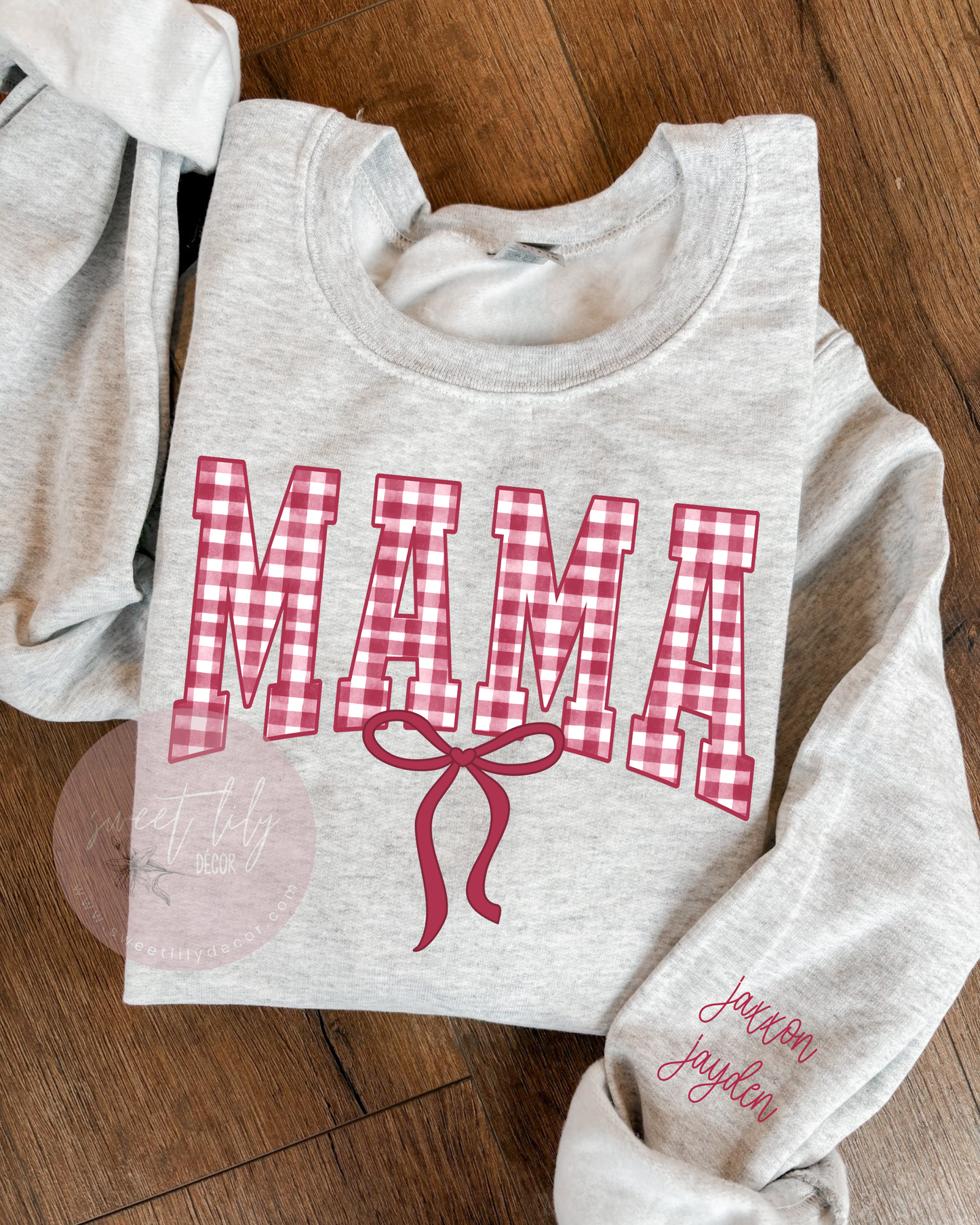 Pink Plaid Custom Unisex Crew