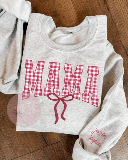 Pink Plaid Custom Unisex Crew