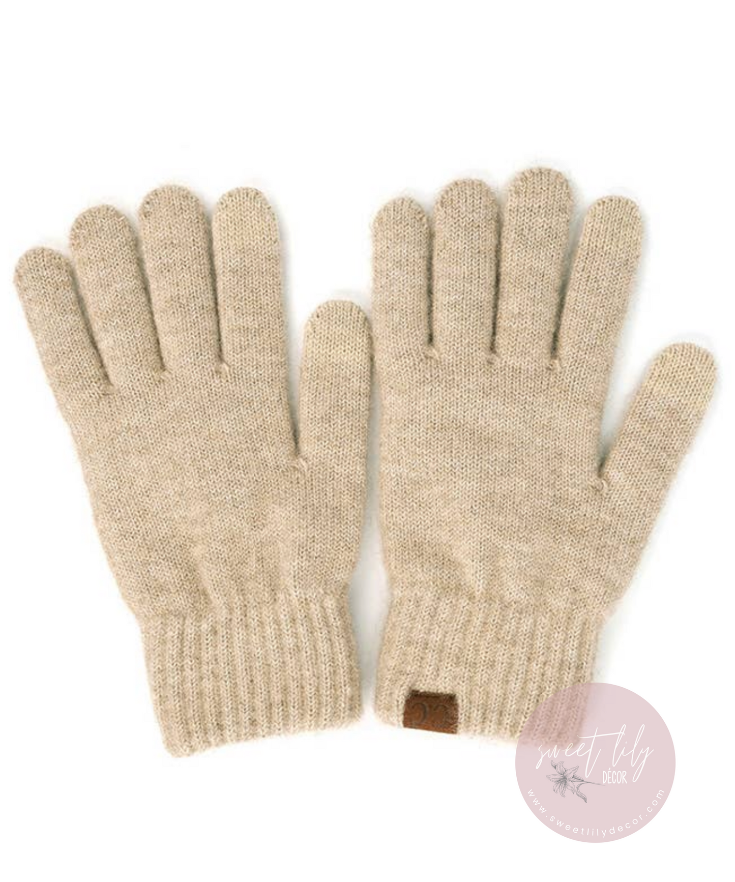 C.C Heather Knit Plain Gloves