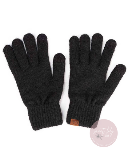 C.C Heather Knit Plain Gloves
