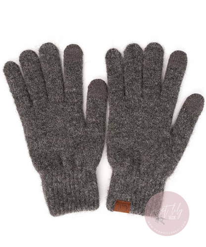 C.C Heather Knit Plain Gloves