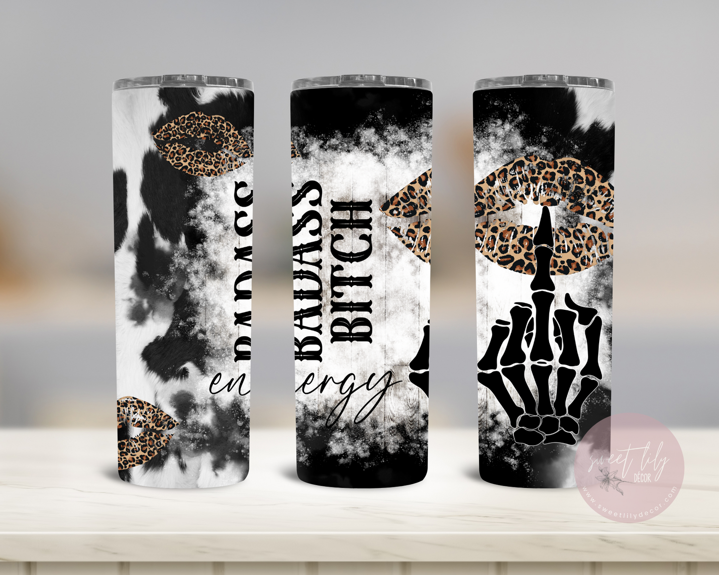 Badas* B*tch Energy 20 oz. Skinny Tumbler