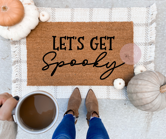 Let's Get Spooky Door Mat