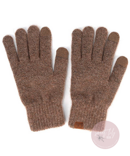 C.C Heather Knit Plain Gloves