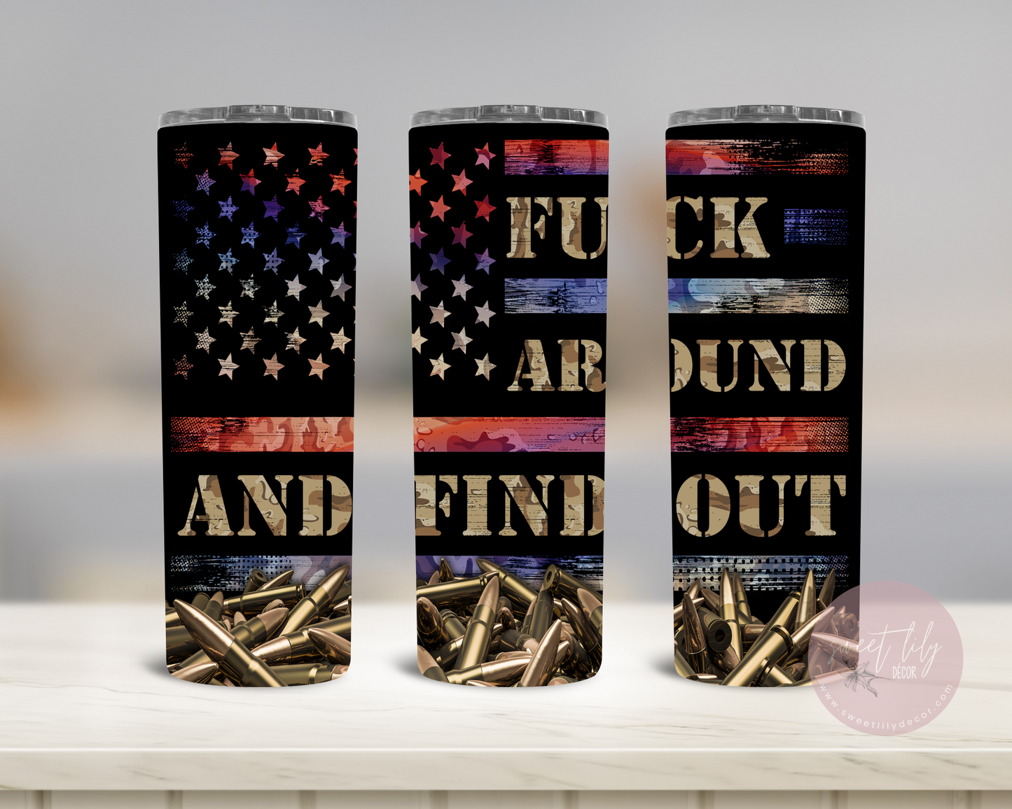 F*ck Around 20 oz. Skinny Tumbler