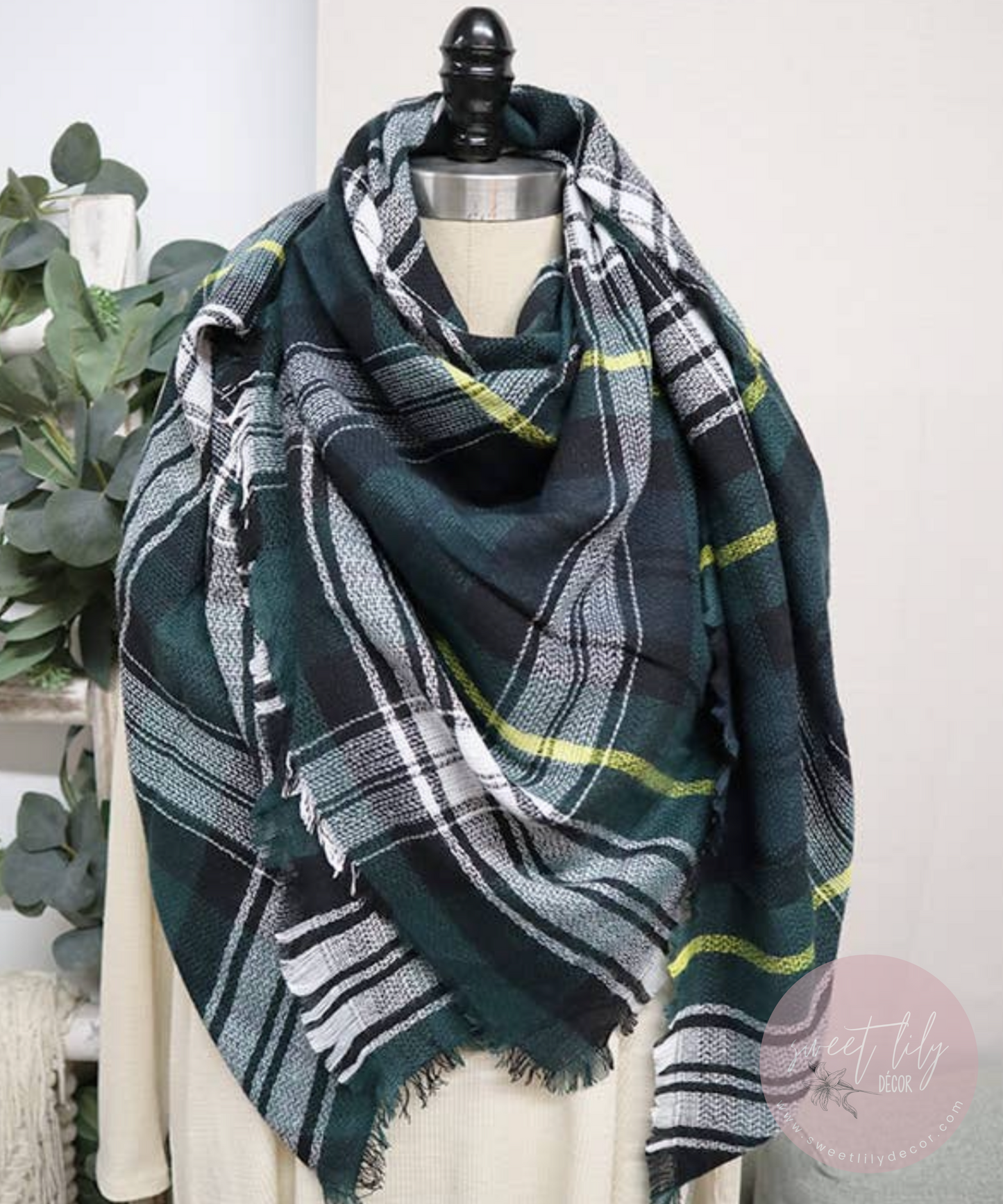 Plaid Oversized Blanket Scarves