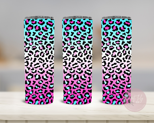 Colorful Leopard 20 oz. Skinny Tumbler