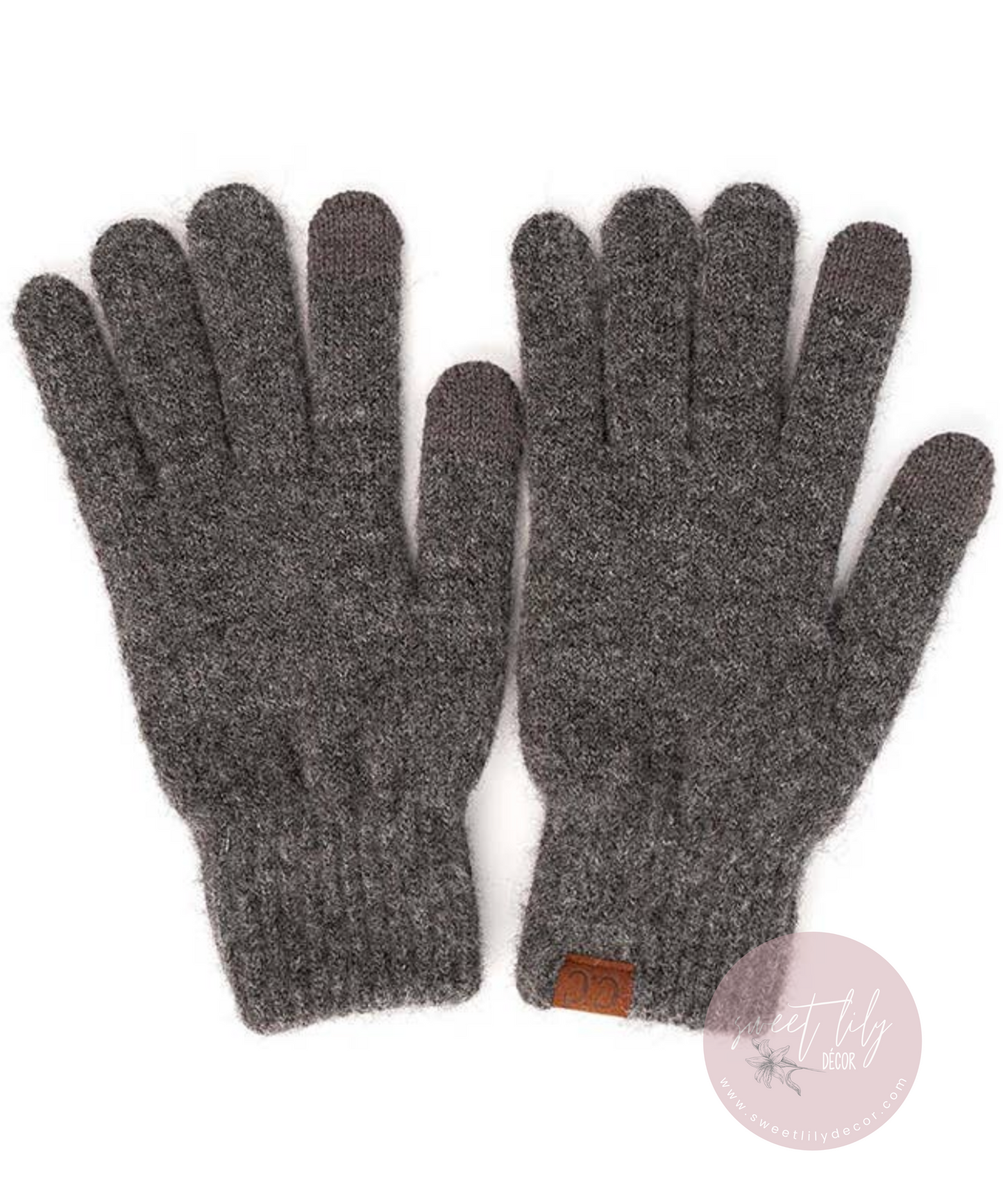 C.C Heather Knit Plain Gloves