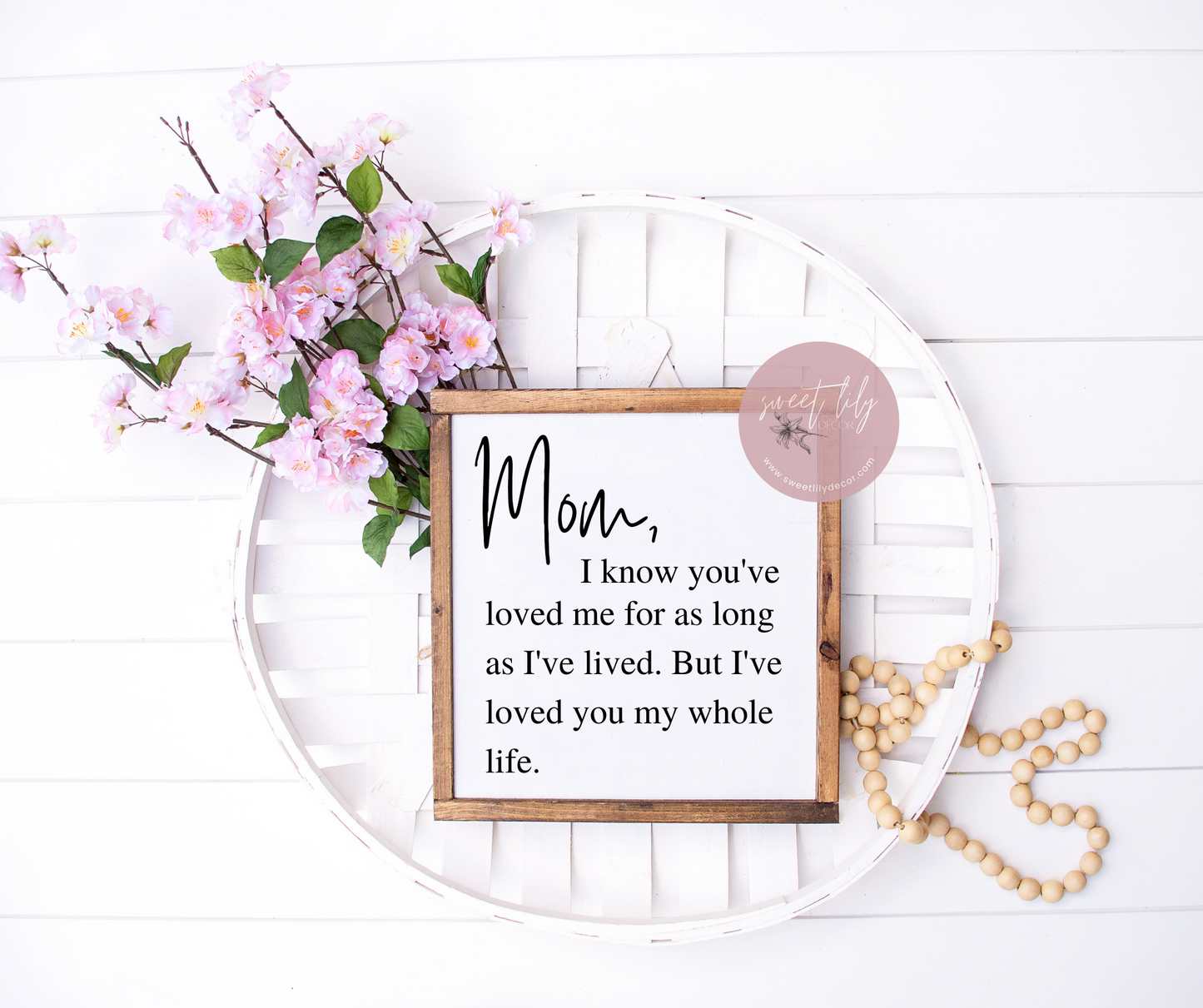 Mom Wood Sign 12x12 Wood Sign