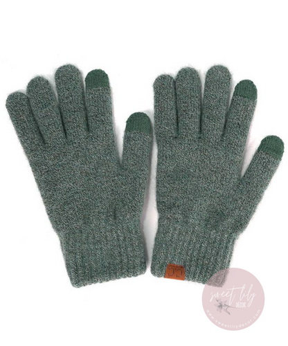 C.C Heather Knit Plain Gloves