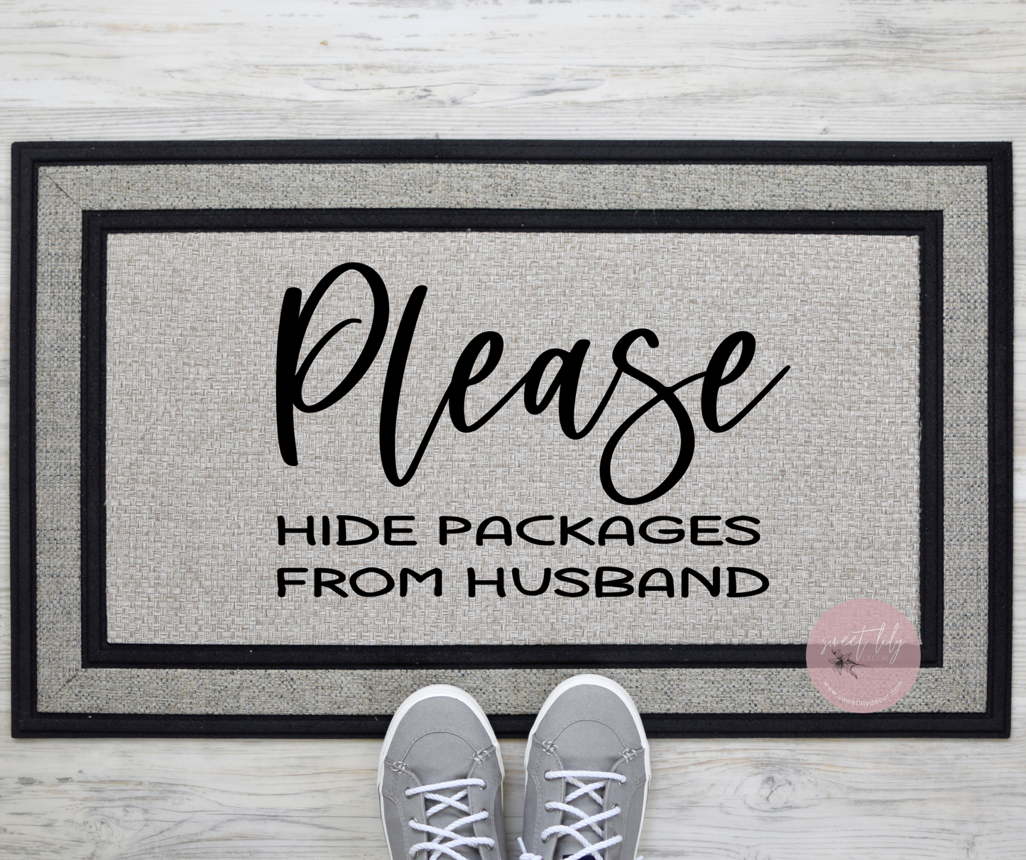 Please Hide Packages From Husband Door Mat