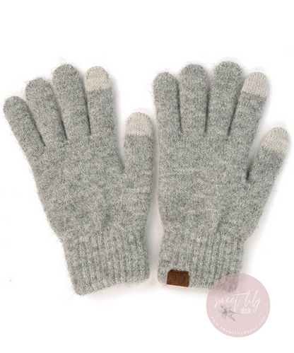 C.C Heather Knit Plain Gloves