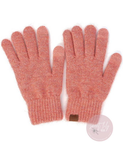 C.C Heather Knit Plain Gloves