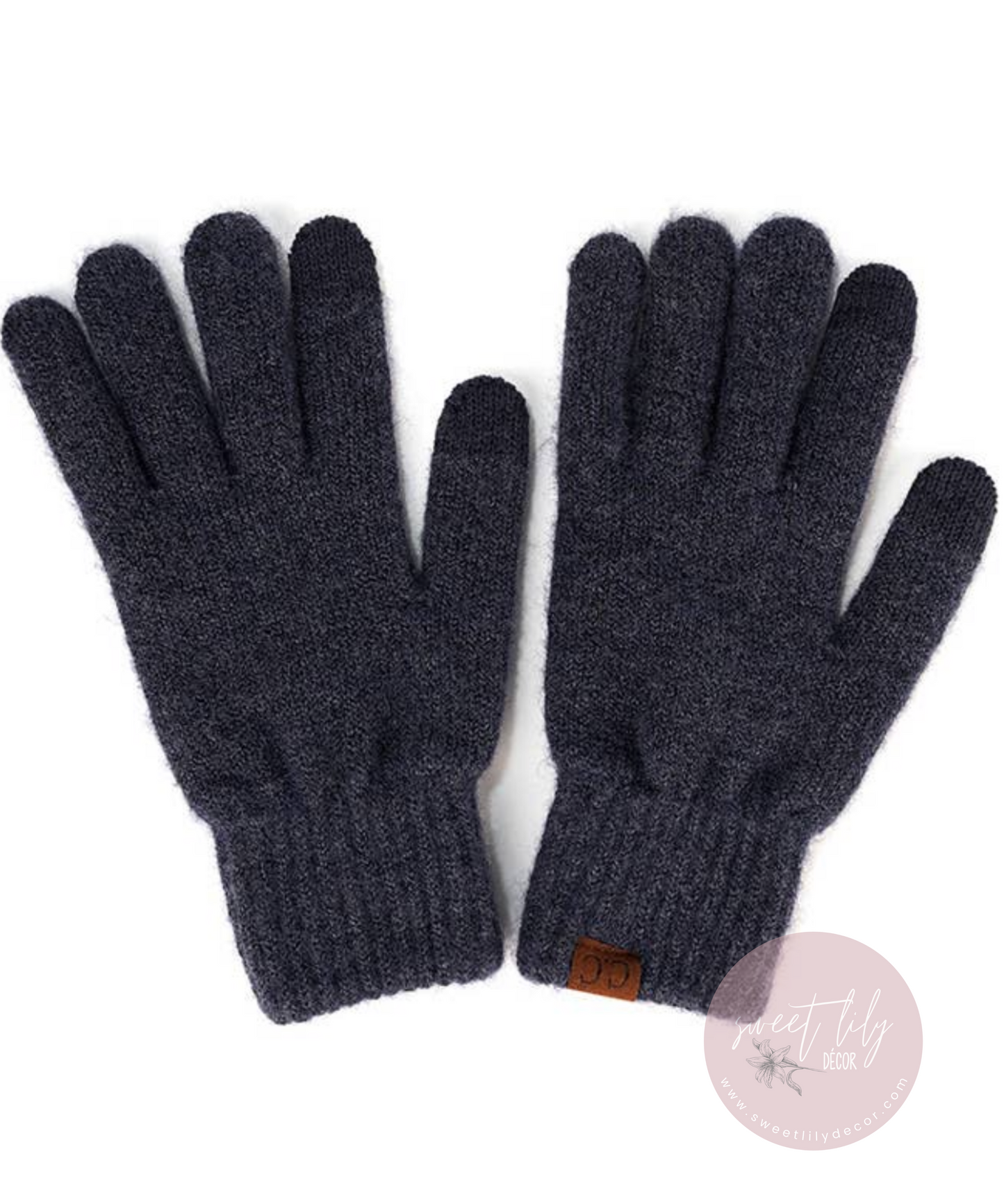 C.C Heather Knit Plain Gloves