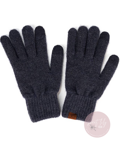 C.C Heather Knit Plain Gloves