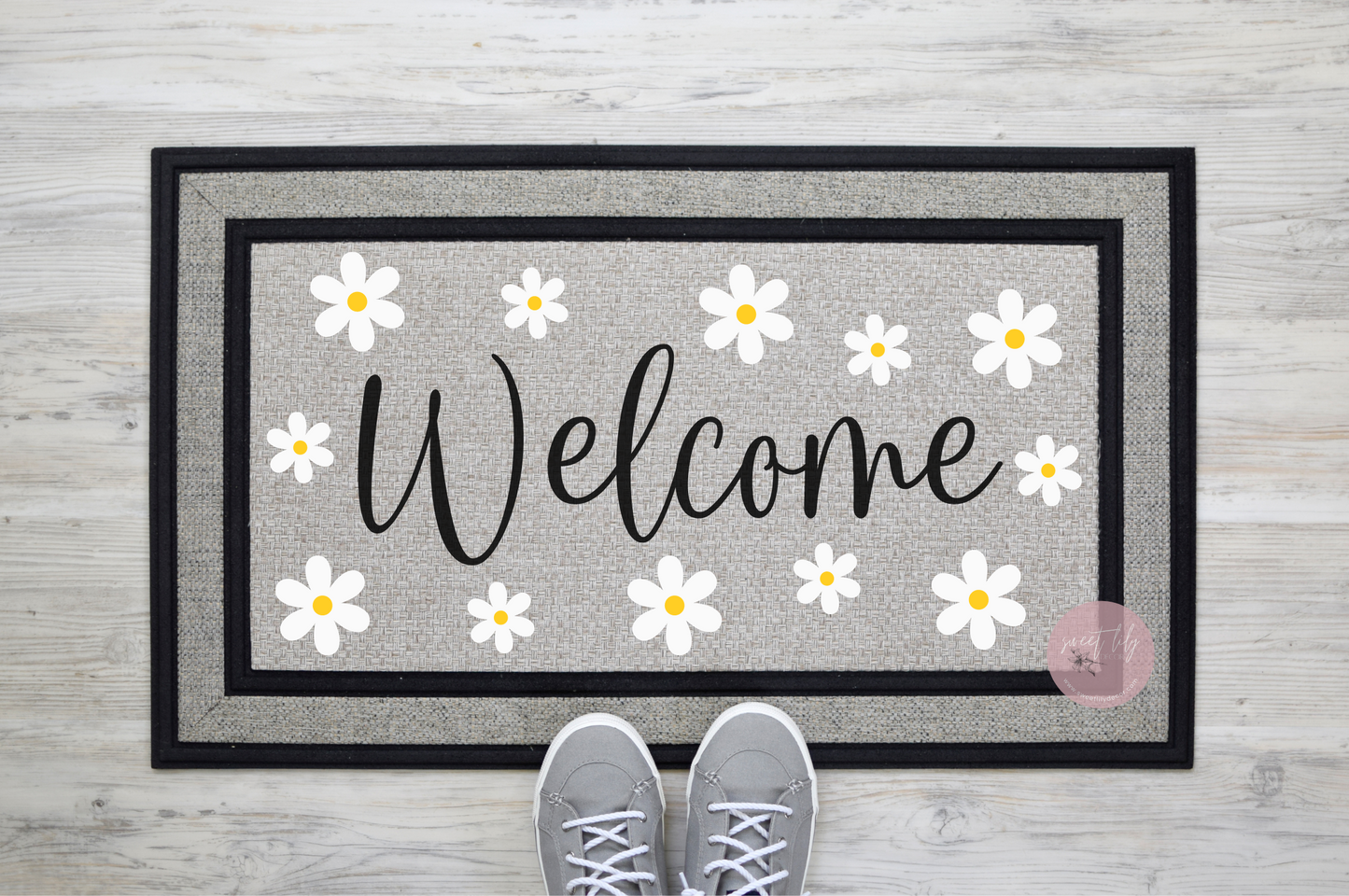 Welcome Daisy Door Mat