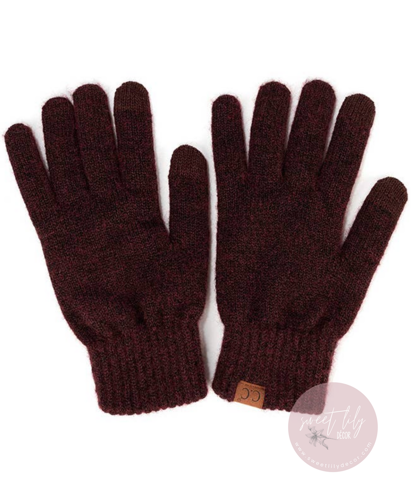 C.C Heather Knit Plain Gloves