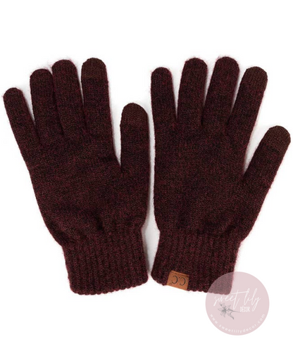 C.C Heather Knit Plain Gloves
