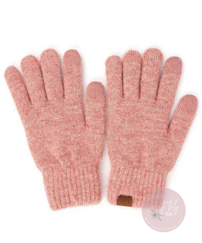 C.C Heather Knit Plain Gloves