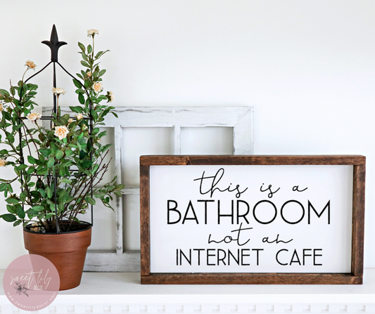 This is a Bathroom Wood Sign 6x12